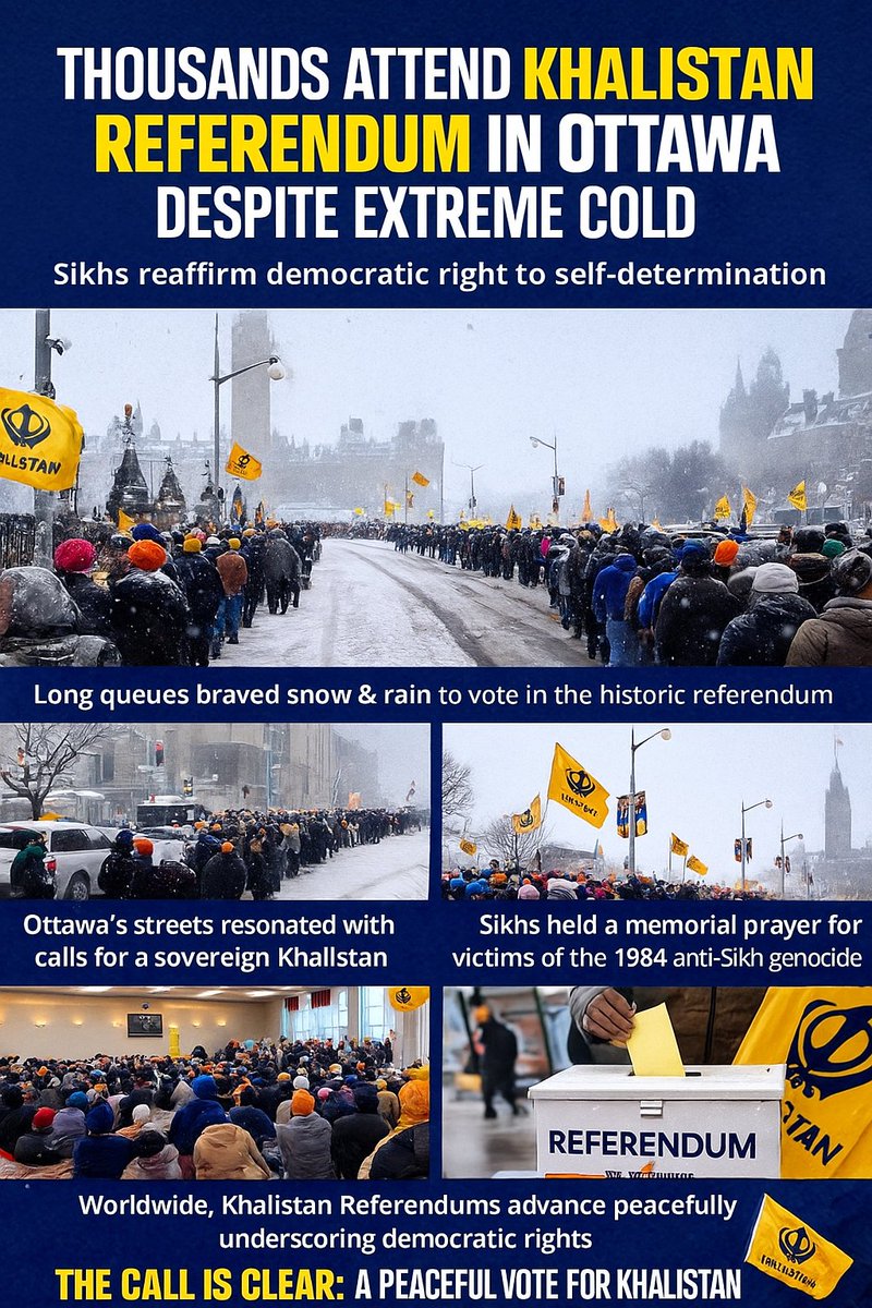 viral100800's tweet image. Despite pressure, propaganda, and intimidation, Sikhs across the world continue to vote — calmly, peacefully, proudly.

Ottawa sent a clear message today:
A nation denied its rights will keep rising until it is heard.

#Khalistan #SikhUnity #RightToSelfDetermination