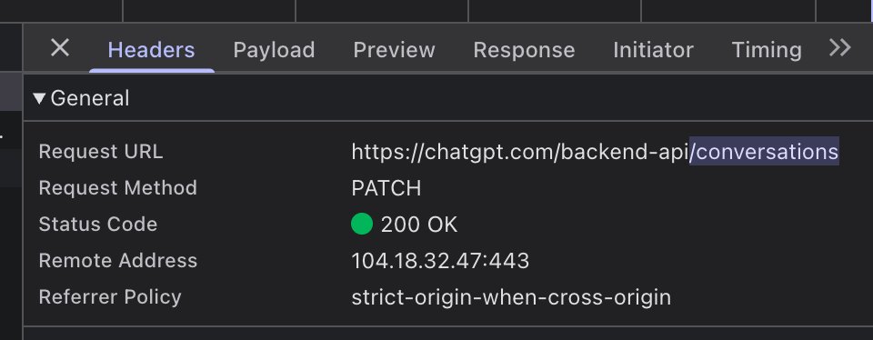 biraj21_'s tweet image. TIL that when you &apos;delete&apos; a chat in chatgpt, it just sends a PATCH request to /conversation/&amp;lt;id&amp;gt; endpoint with is_visible field set to false. i knew they won&apos;t delete your data, but this feels even more spooky now.

doing &quot;delete all&quot; also just calls /conversations with the same…