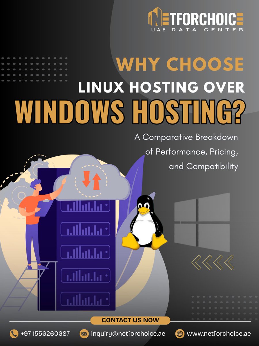 NetForChoiceUAE's tweet image. Why choose inux hosting over Windows hosting? 

Smart hosting starts with informed decisions!
📞+971 556260687
📩  inquiry@netforchoice.ae
🌐 netforchoice.ae

#netforchoiceuae #linuxhosting #webhosting #windowshosting #hostingcomparison #websiteperformance #techinsights