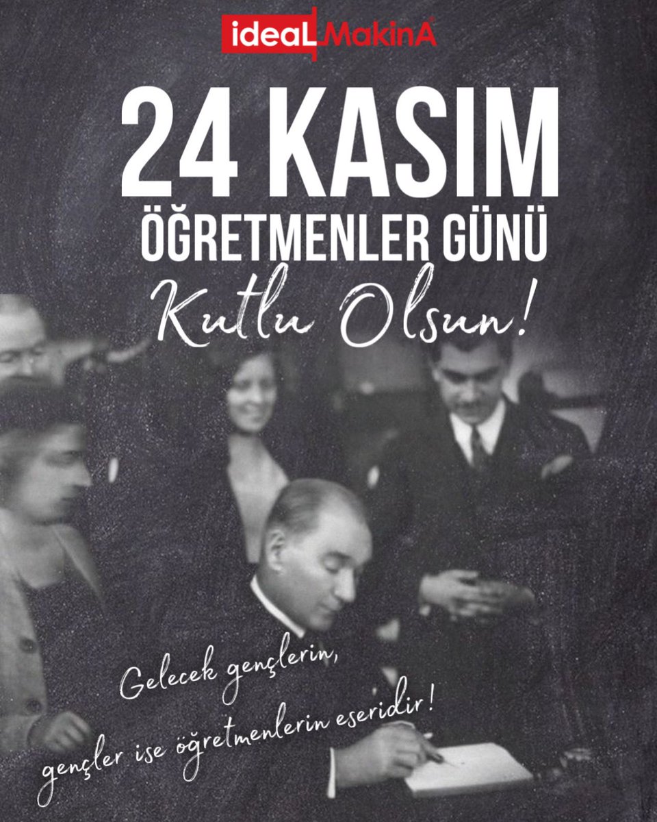 idealgrafik's tweet image. Gelecek gençlerin, gençler ise öğretmenlerin eseridir!
Öğretmenler günü Kutlu Olsun!