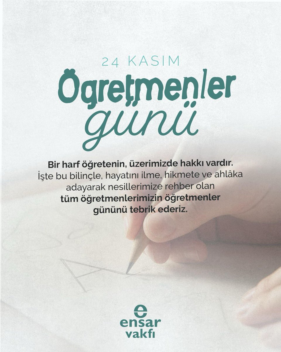 Öğretmenler Günü Kutlu Olsun!

Geleceğimize ışık tutan, bizlere sadece bilgi değil, hayatı öğretip doğruyu, güzeli ve iyiyi göstermeye çalışan tüm öğretmenlerimize minnettarız. 

Hayatınızı ilme, hikmete ve ahlaka adayarak nesillerimize rehber olan her birinizin emekleri, bizlere