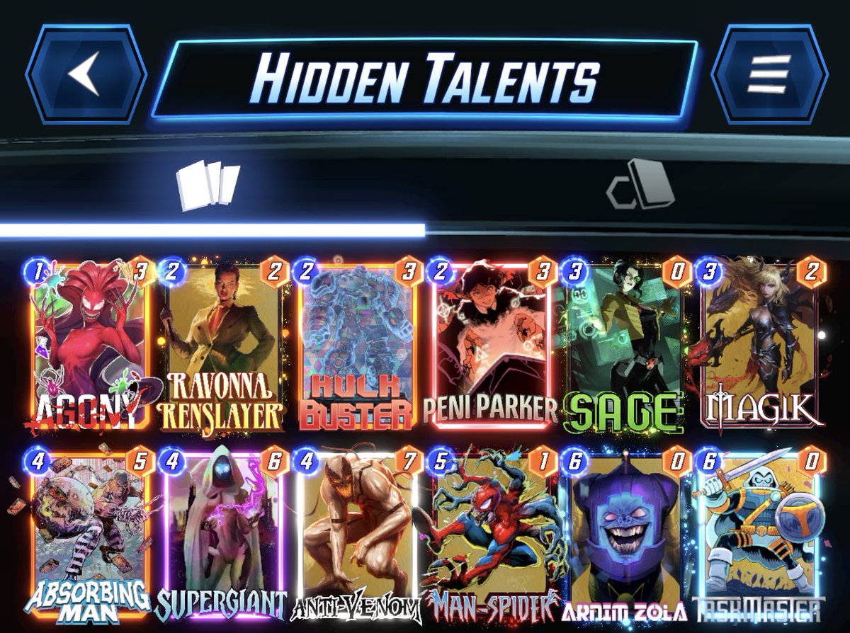 bullseye_qwerty's tweet image. Infinity ticket #6 -

Another smooth run. 

I battled against MF LT (4 rds, 6-0), Affliccan (5 rds, 9-0), and Move (1 rd, 10-2).

Some of these decks like LT and Move can put up huge numbers, but this deck can still go over the top of them all.

#MarvelSnap