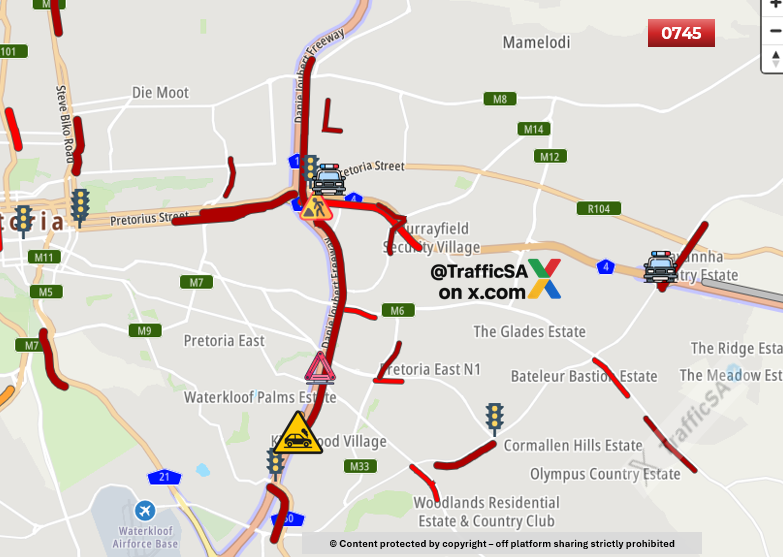 TrafficSA's tweet photo. Pretoria - Live View:  N1 South - Breakdown ===> Rigel Ave https://t.co/n91rr1nUof