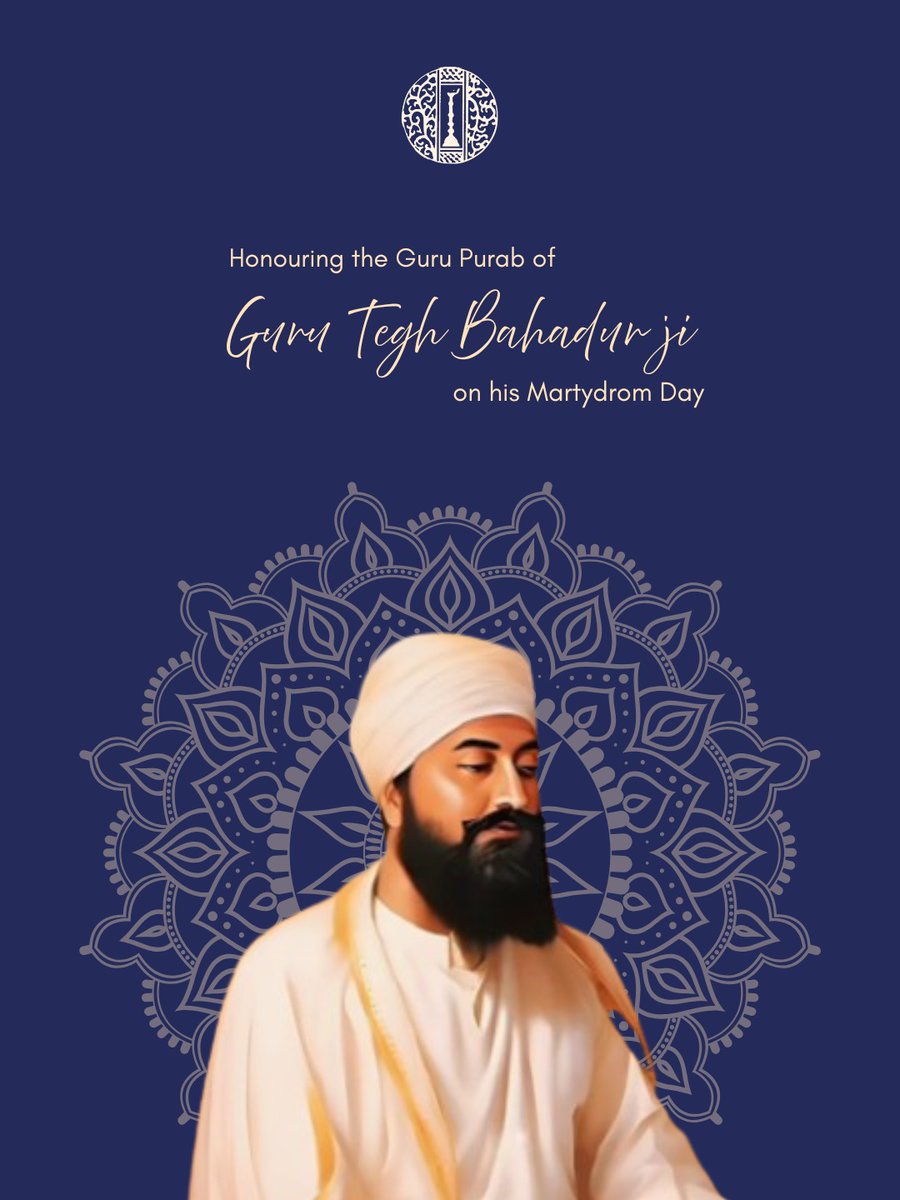 iccr_hq's tweet image. On #ShaheediDiwas, the ICCR pays heartfelt tribute to Guru Tegh Bahadur Ji, the revered 9th Guru of the Sikhs.
His supreme sacrifice for the protection of human dignity, freedom of belief, and the welfare of all stands as an eternal symbol of courage and compassion.
May his life…