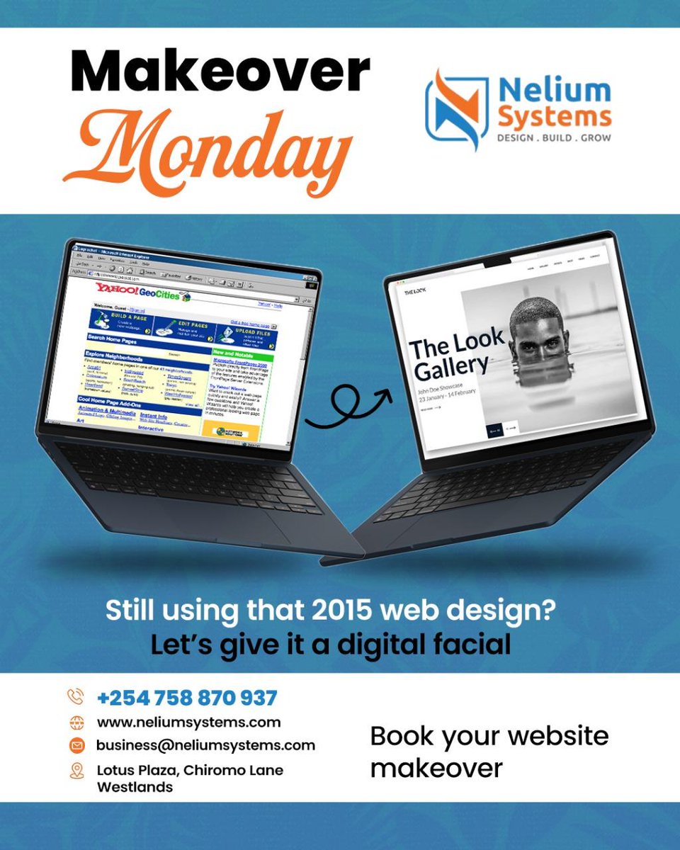 Nelium_Systems's tweet image. Still stuck with a 2015 website? Upgrade to a modern, fast, and clean design.
Book your website makeover with Nelium Systems.
Contacts:+254 758 870 937 | business@neliumsystems.com | neliumsystems.com
#MainaAndKingangi #TanzaniaFactMatters #KenyaEconomicUpdate #ARSTOT #COYG