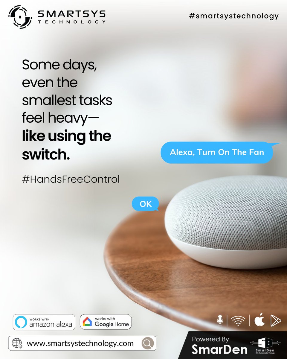 smartsystech_'s tweet photo. Effortless control, smarter living. ⚡🏡
Just ask—your home listens.

#SmartHome #HandsFreeControl #SmartSysTechnology #Alexa #Automation https://t.co/14kS2qSUd4