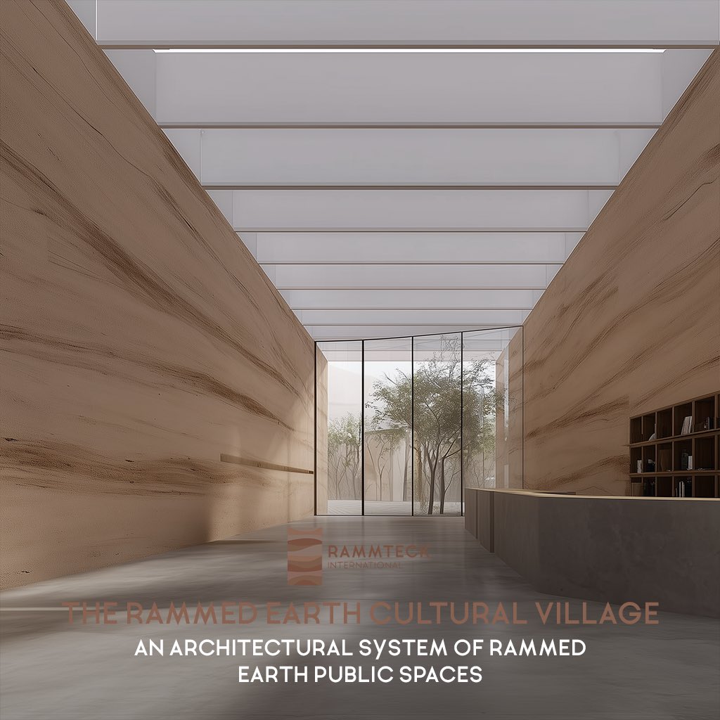 RAMMTECK's tweet image. Inside, Rammteck International designs flexible workshops where rammed earth backdrops, white ceiling trusses, and modular layouts support artisans and cultural craftsmanship celebration.
 
#eartharchitecture #sustainableconstruction #sustainablearchitecture #vision2030