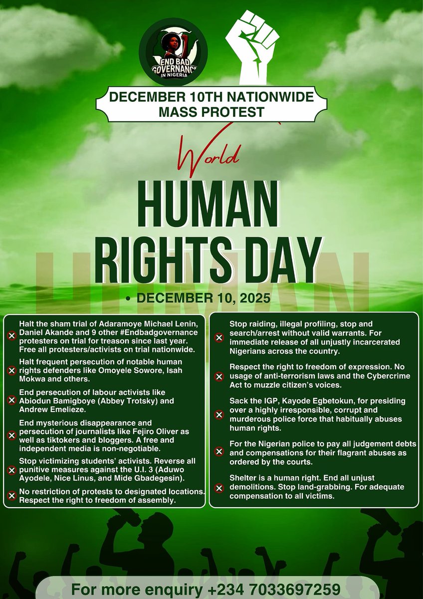 #december10thprotest 
#WorldHumanRightsDay