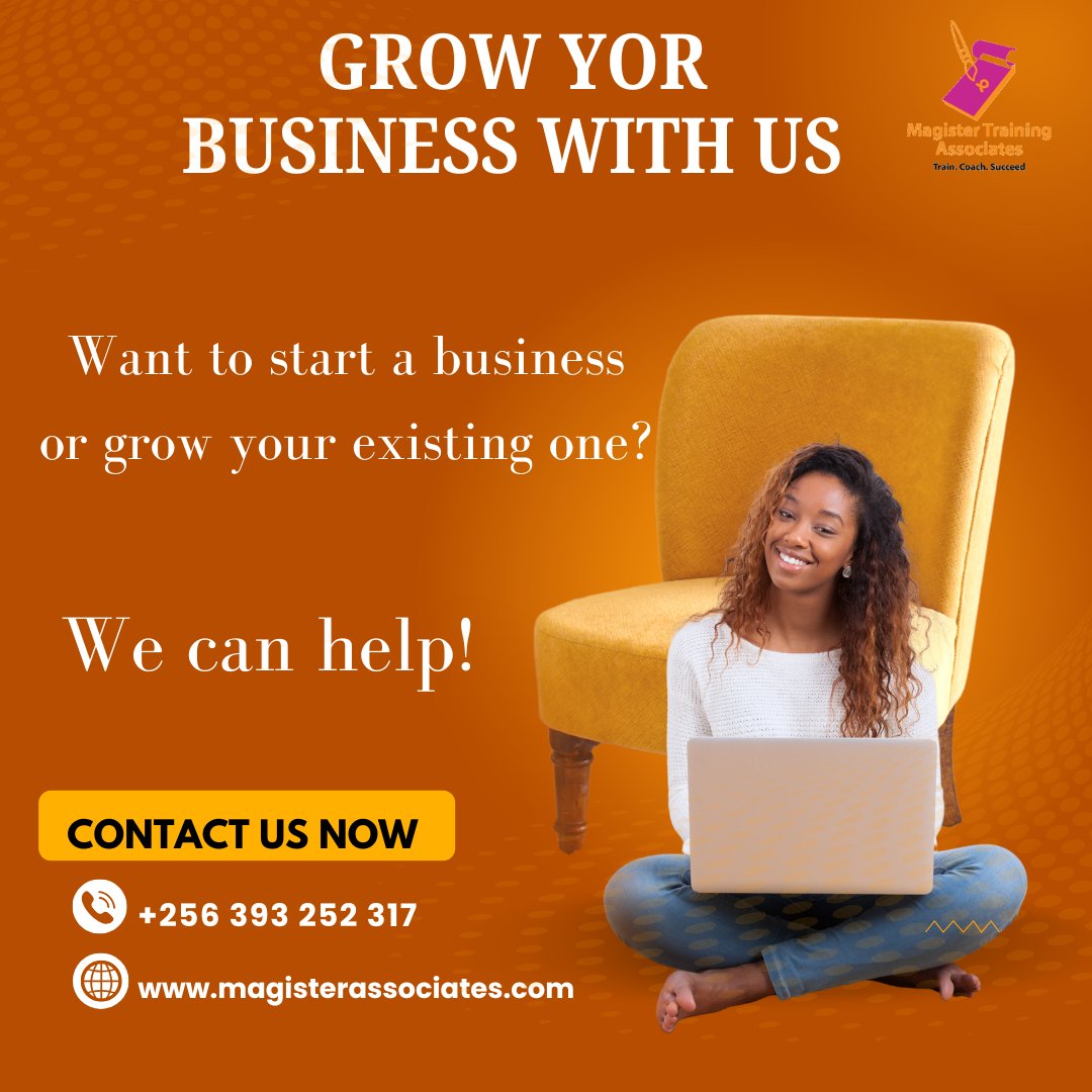 Ready to start, strengthen, or scale your business?

The Start and Improve Your Business (SIYB) program is the perfect place to begin.

+256 393 252 317
admin@magisterassociates.com
magisterassociates.com