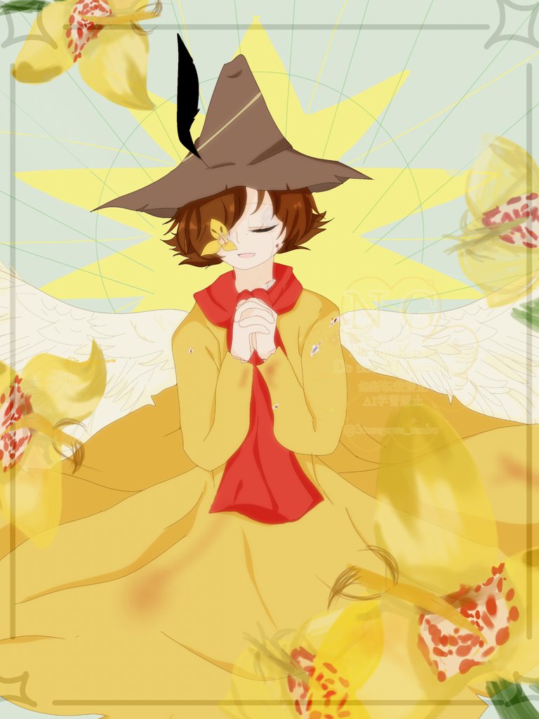 嬉しいことにイラストバトン頂いたべ💕💕 ムミの絵で失礼します🙇‍♂️