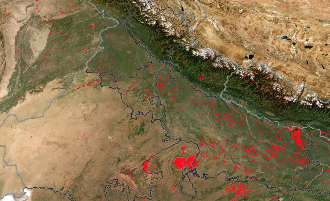 kapsology's tweet image. The stubble burning is going down in Punjab as the harvesting season is over.

In 10-15 days, you will see cleaner skies in Delhi NCR and the AQI will drop.

There will be no change in the number of cars moving on the road, no power plant is going to shut down and no construction…
