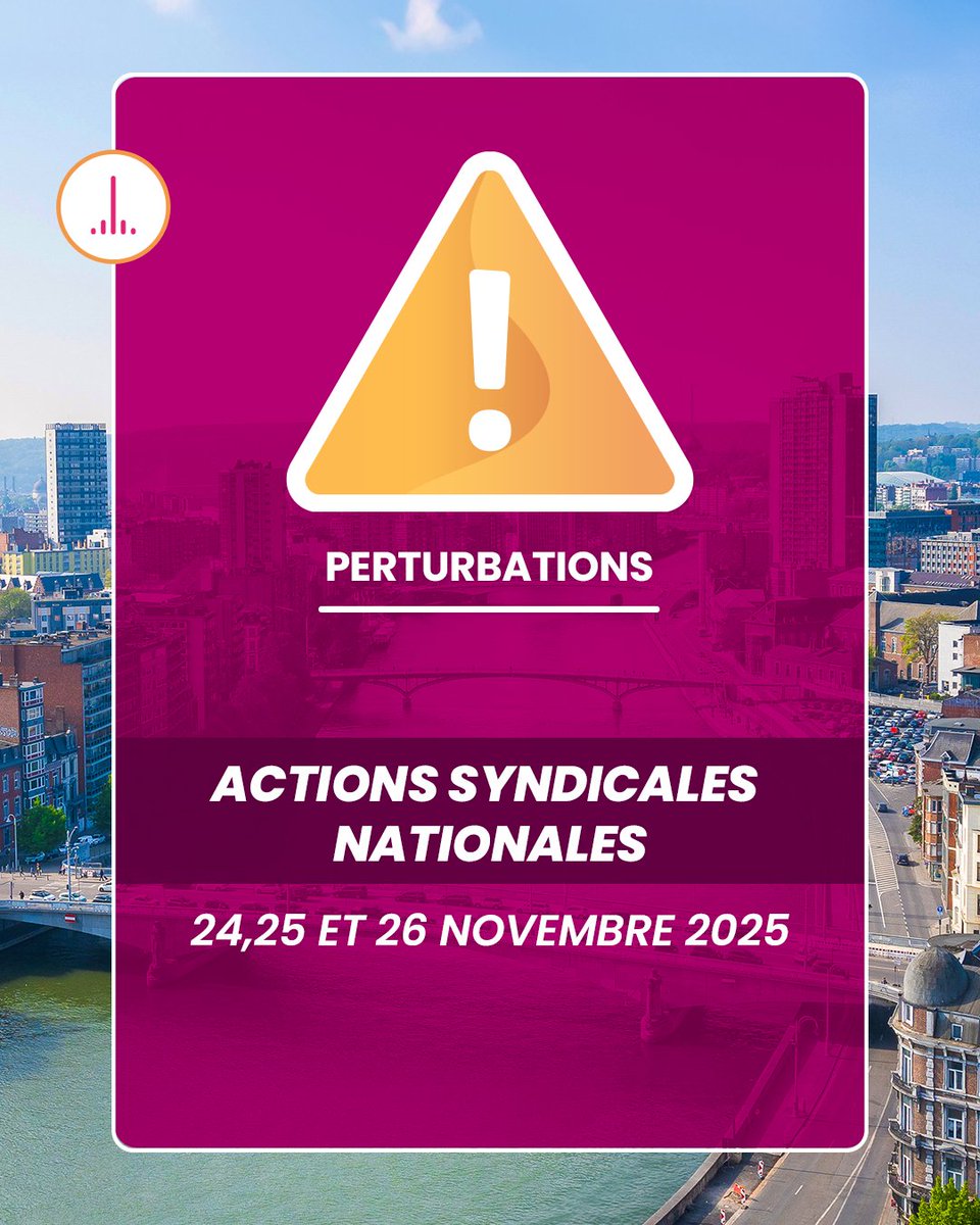 ⚠️ En raison des actions syndicales des 24, 25 et 26 novembre, plusieurs services communaux sont touchés durant un ou plusieurs jours : mairies de quartier, collecte des déchets, recyparcs, CPAS, accueil, musée, bibliothèques, crèches...
⚠️ Détails ici ⤵️ liege.be/fr/vie-communa…