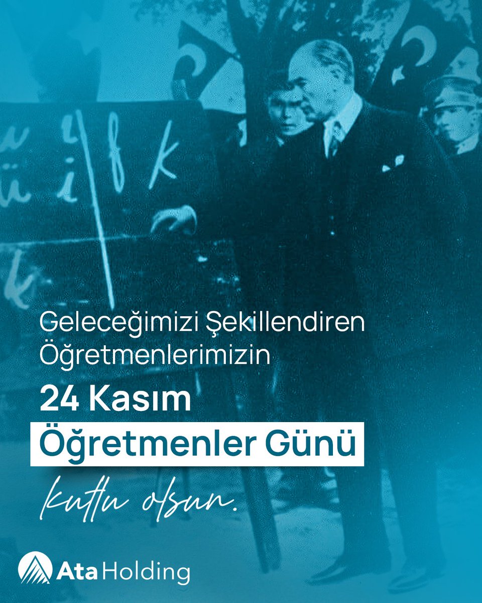 24 Kasım Öğretmenler Günü kutlu olsun!

#AtaHolding #ÖğretmenlerGünü
