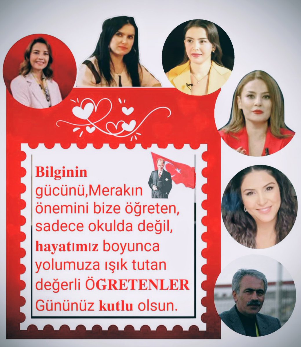 OzdalSirin's tweet photo. Yüreği,#Kalemi ve #Nefesi tüm #Geçekleri sunmak, Bilgilendirme yaparak.
#Sevgi ile #EMEK ve de #mesai tüketen ler.
Baş ÖĞRETMEN #Atatürk olmak üzere 🙏
#24Kasım
#ÖğretmenlerGÜNÜ
#KutluOLSUN 💐
@yigtsebnem @gizemfidanhaber @ARZUPN58Tefrike @ulku_cobann @secilozer @coskun_vehbi https://t.co/gAmrFwpOmn