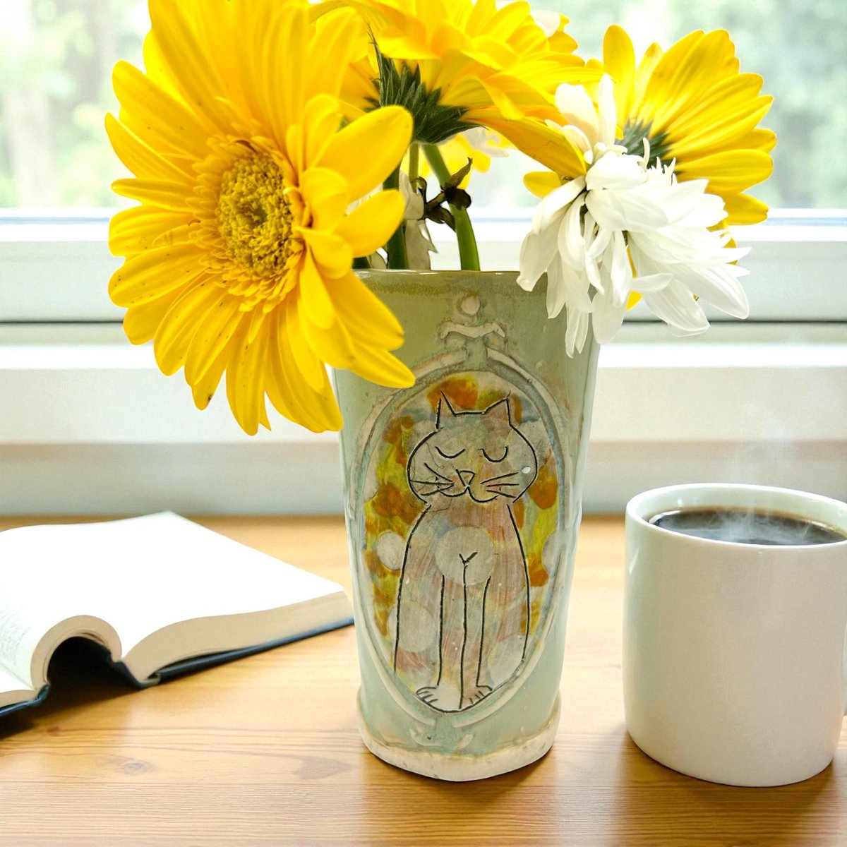 ZenCatPottery's tweet photo. Kitty Cat Tumbler or Vase
https://t.co/6TjEgVzikR
#CatCup #CatMug #CatFace #HandmadeTumbler #HandmadeVase #CeramicVase #CeramicCup #PencilHolder #StonewaterPottery #StoneworthCeramics https://t.co/7csbqPH6Xy