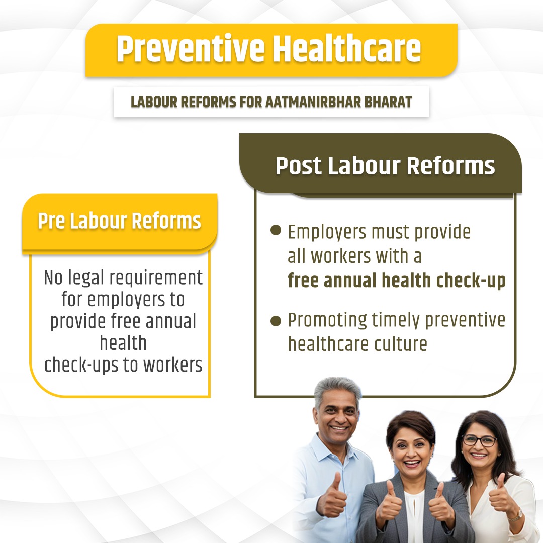 epfovatwa's tweet image. 1. The Code on Wages expands the statutory right to minimum wages for all employees, in all sectorscovering both organised as well as unorganised sectors, —ensuring wage protection.
#श्रमेव_जयते
#ShramevJayate