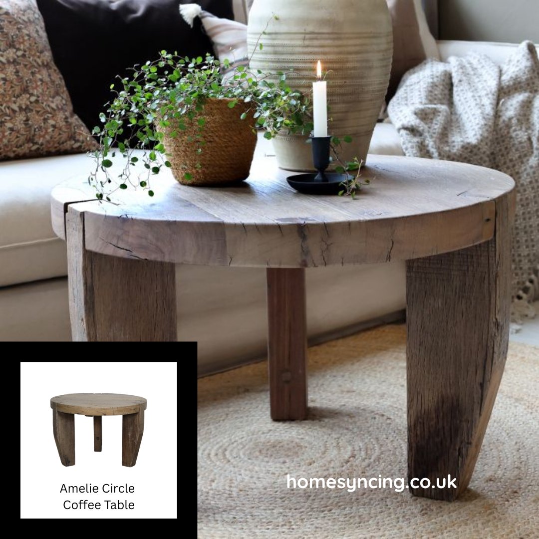 homesyncing's tweet image. Meet Amelie — our beautifully repurposed, recycled circular coffee table.
Elevate your home with conscious design at homesyncing.co.uk
#SustainableHome #EcoDesign #RecycledFurniture #RepurposedStyle #InteriorInspo #CoffeeTableLove #HomeDecorTrends #SmallSpaceLiving