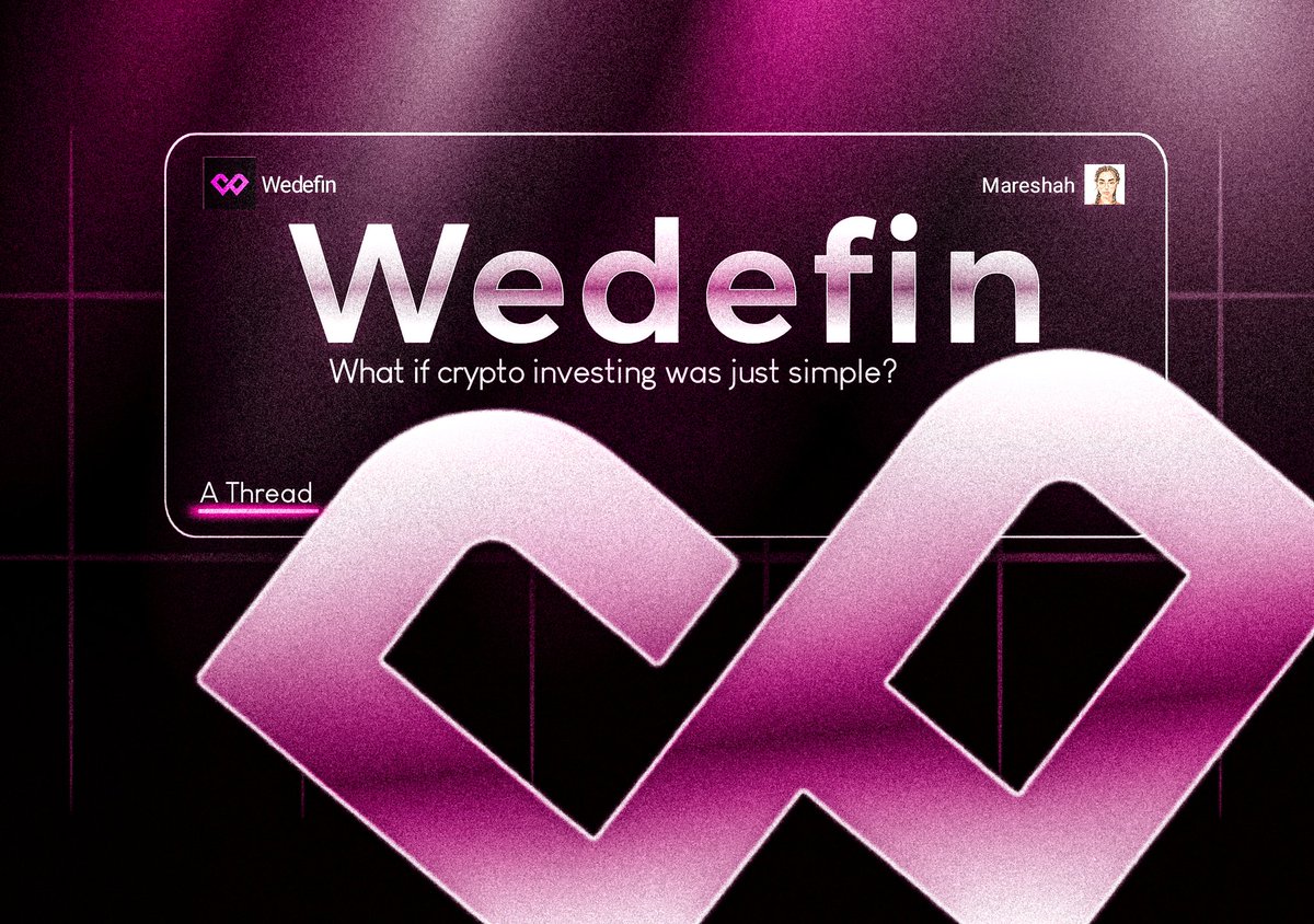 Mareshahweb3's tweet image. Why WeDeFin is about to change how you invest in crypto forever.

A thread for beginners, pros, and everyone tired of chaotic DeFi experiences.

Most people don’t invest in crypto because it feels confusing.
Too many tokens.
Too many tools.
Too many “gurus.”
@wedefin looked at…