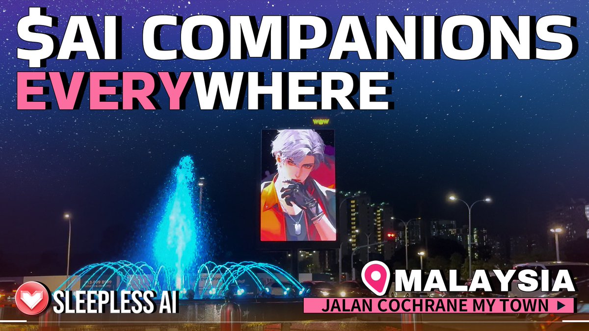 SleeplessAI_Lab's tweet image. We lit up Malaysia. 
More users, better products, $AI will be EVERYWHERE.🇲🇾