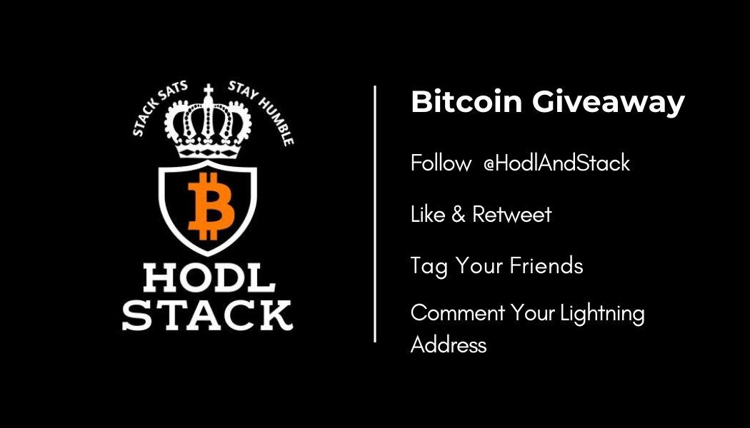 HodlAndStack's tweet image. 1000 Satoshi Giveaway 👑

Winner Announced in 48 Hours.

#BITCOIN 🧡 #HODL &amp;amp; #STACK. ⚡