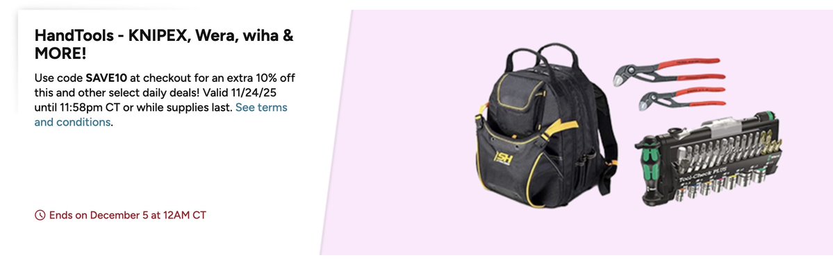 OscarPKicks's tweet image. HandTools - KNIPEX, Wera, wiha &amp;amp; MORE! @ Woot #AD 

use code SAVE10 for 10% off 
&amp;gt;&amp;gt;mavely.app.link/e/z7owzda7xYb