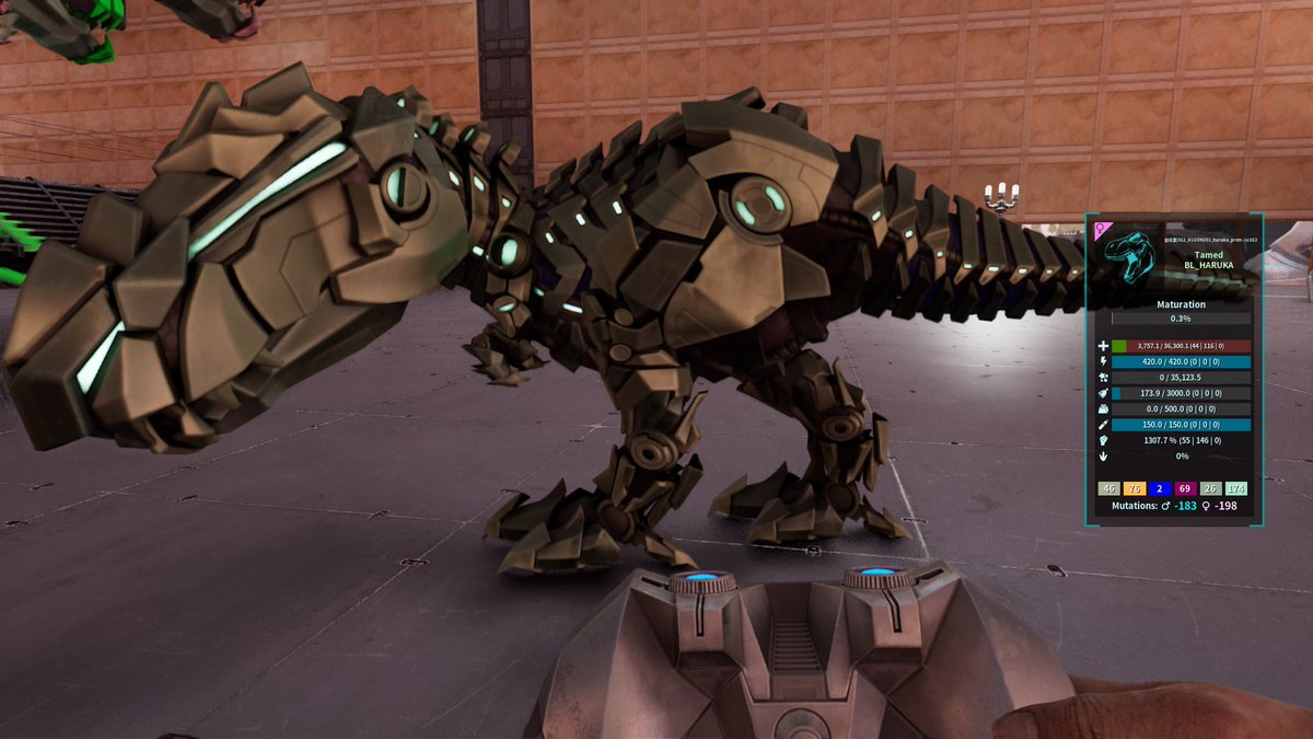 自作TEKティラノがやっと362レベルに達したので 一旦統合！🥰 刷り込め