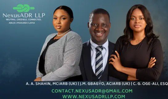 mtemdoo's tweet photo. "NexusADR LLP is a focused arbitration and dispute resolution firm, led by three partners with strong links to Northern Nigeria.Our work sits where, public policy,and commercial disputes meet. Northern voices must be part of the wider conversation on dispute systems in Nigeria " https://t.co/iY6v8hRtlk