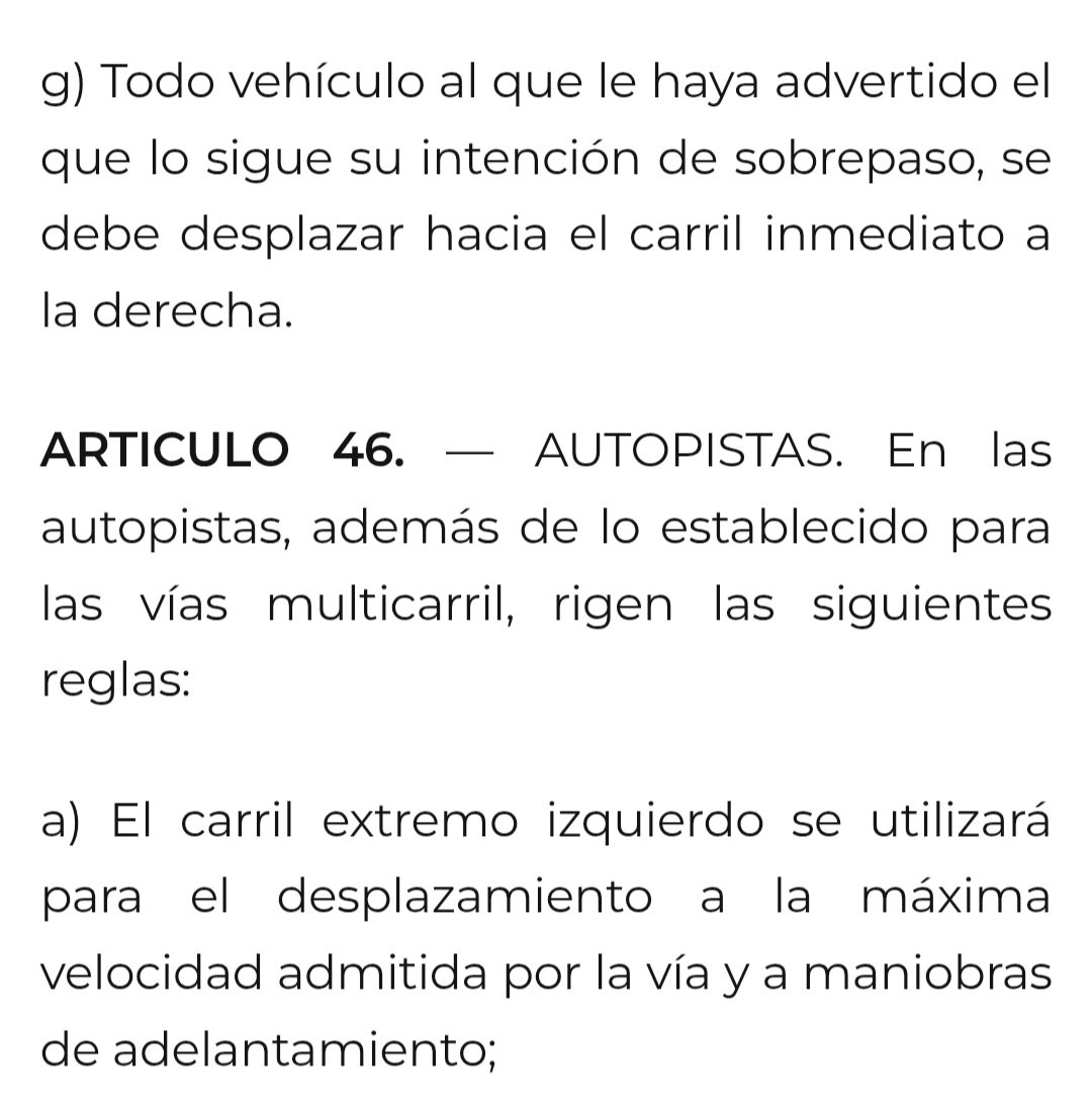 amaterasu_jp_33's tweet image. El carril no es solo de sobrepasó. 

El que quiere sobrepasar advierte su intención y espera que se corra el que va adelante.