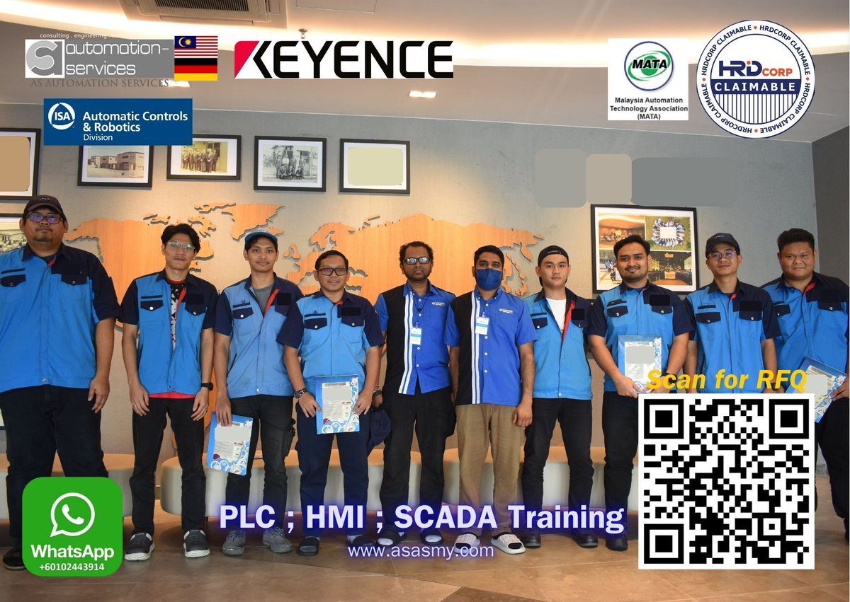 AutomationMy's tweet image. 3-day onsite Keyence KV PLC &amp;amp; HMI training completed in JB. Hands-on learning with KV-Studio and VT-Studio for real programming and troubleshooting skills.
RFQ:

shorturl.at/KJVhp