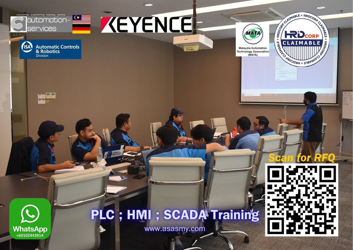 AutomationMy's tweet image. 3-day onsite Keyence KV PLC &amp;amp; HMI training completed in JB. Hands-on learning with KV-Studio and VT-Studio for real programming and troubleshooting skills.
RFQ:

shorturl.at/KJVhp