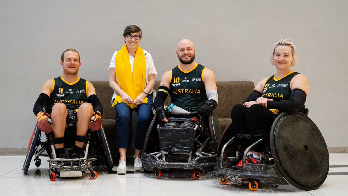 Our 🇦🇺 Wheelchair Rugby Team have qualified for next year’s World Championships! 💚💛 Impressive skills and teamwork from 🇦🇺 and 🇹🇭 in their game yesterday.