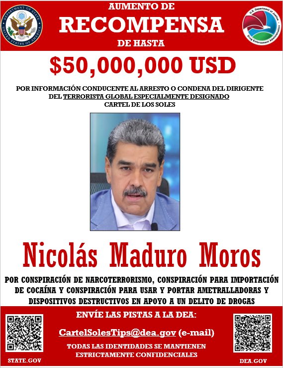 hackervnzl's tweet image. Todos a difundir por todas las redes   a maduro le llegó su hora es el más buscado terrorista 🇻🇪🚨