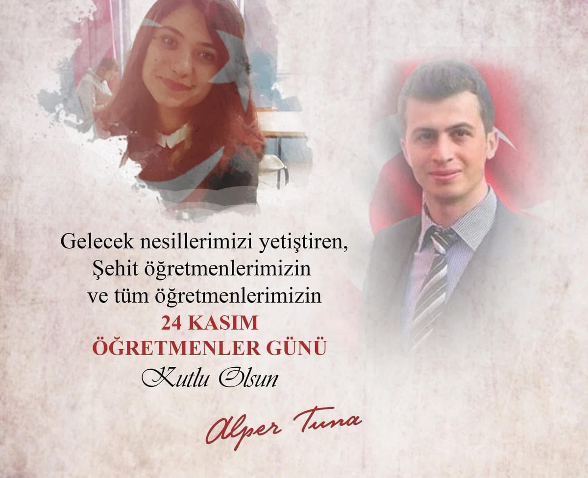 "Gelecek gençlerimizin,gençler ise 
öğretmenlerimizin eseridir."

Geleceğimizin teminatı gençlerimizi yetiştiren; başta, baş öğretmenimiz Gazi Mustafa Kemal Atatürk ve Şehit Öğretmenlerimiz olmak üzere tüm öğretmenlerimizin 24 Kasım Öğretmenler günü kutlu olsun💐