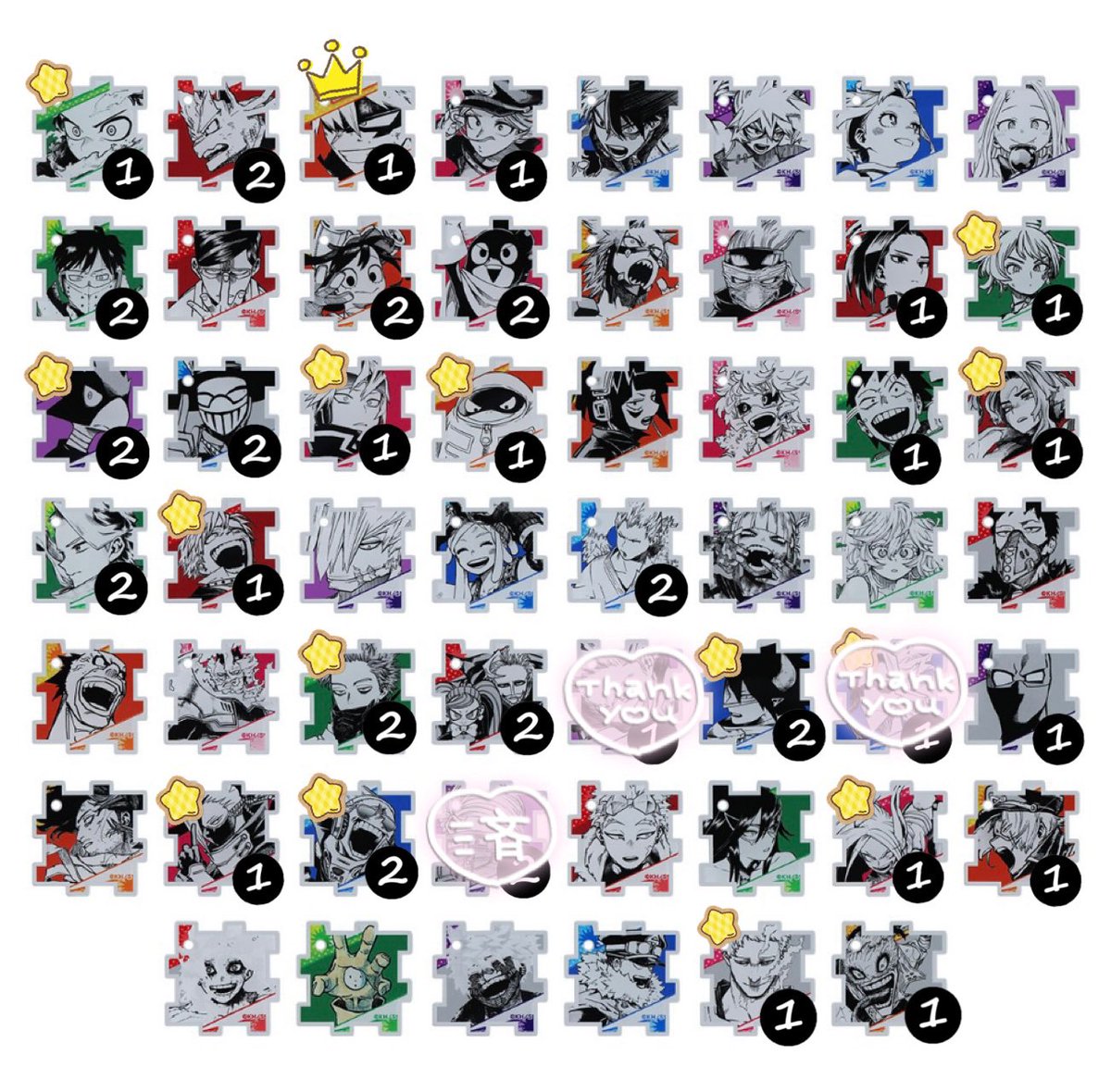 パズルコレクション　17点 交換】僕のヒーローアカデミア ヒロアカ 原画展 アクリルパズル