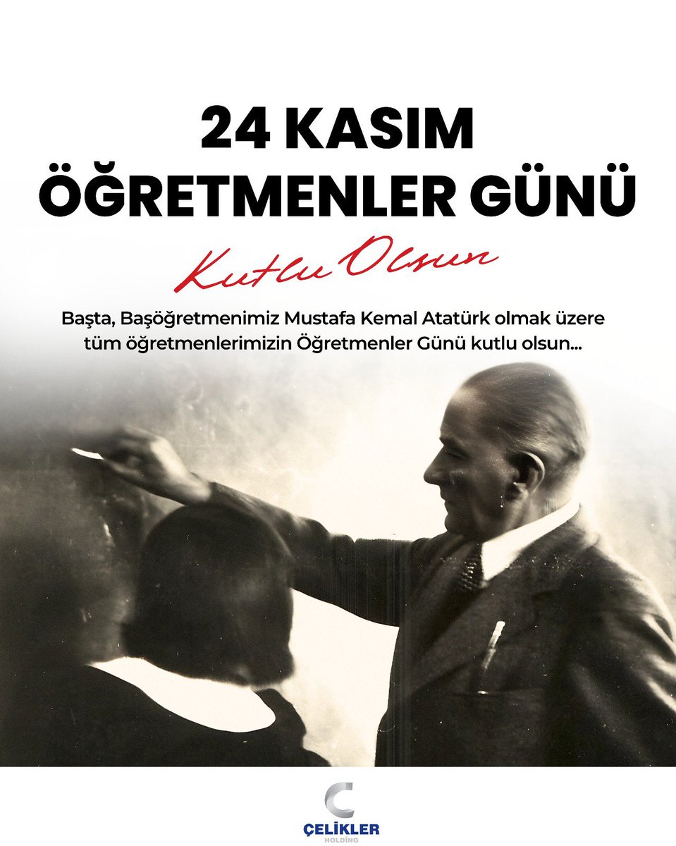 Başta, Başöğretmenimiz Mustafa Kemal Atatürk olmak üzere tüm öğretmenlerimizin Öğretmenler Günü kutlu olsun 💐