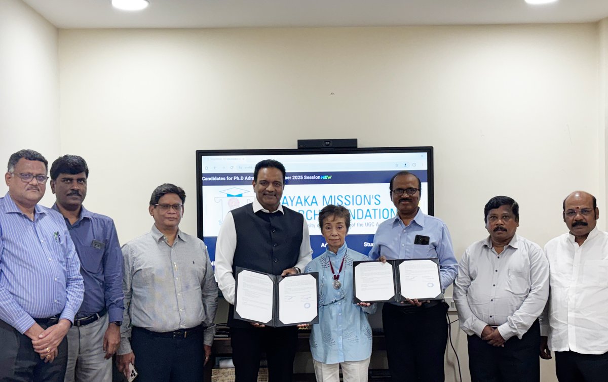 AVITChennai's tweet image. #VMRF is partnering with K-KCCS India to provide Japanese language learning, internships, higher studies and career support for the students. This collaboration will help the students prepare through structured training and accountable processes.
#AVIT #KKCCSIndia #MoUSigning