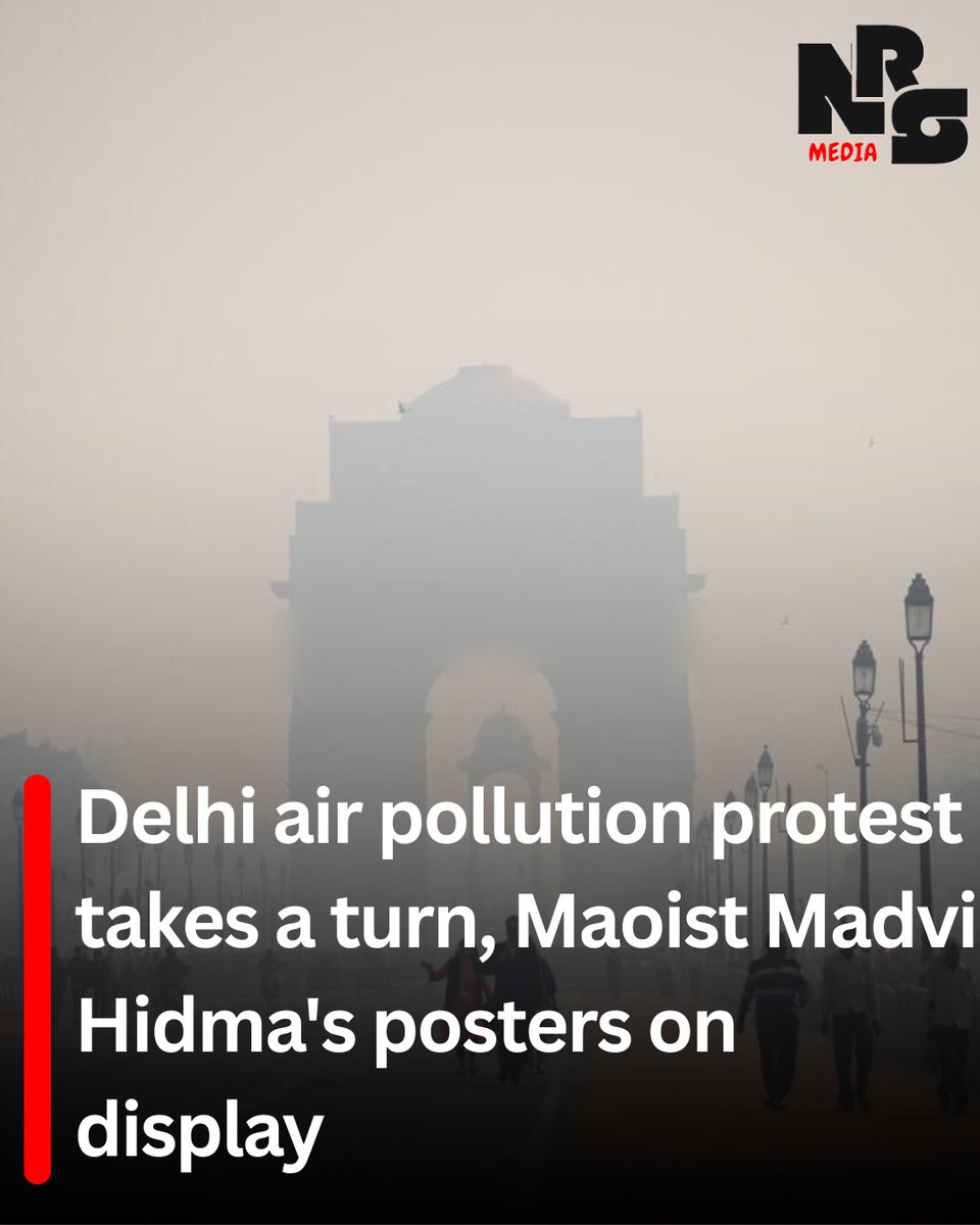 nrsme377's tweet photo. Delhi air pollution protest takes a turn, Maoist Madvi Hidma's posters on display
#nrsmedia
#news
#delhipollution
#delhiprotest
#pollutionprotest
#indiagate https://t.co/SEVcifJVCy
