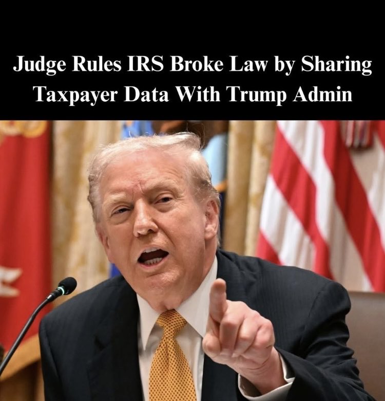 Suzierizzo1's tweet image. We all knew that the IRS broke the law by Sharing our data with the Trump Administration and now people are threatening them with a class action lawsuit.