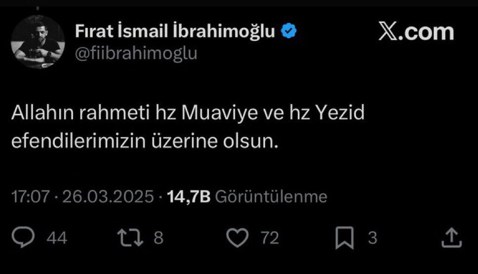 celik060734's tweet image. Sen Peygamberimizin Ailesini
torunlarını torununun 2 yaşında
bebesini katleden Katillere
Aşk besleyen Rahmet okuyan,
Kendini ALLAH yerine koyup
Kim Müslüman kim değil
Hüküm veren bir Acizsin!

Şimdi de
Türk Devletine isyan edip
Askerine kurşun sıkan
Hainlere Sahip çıkıyorsun!