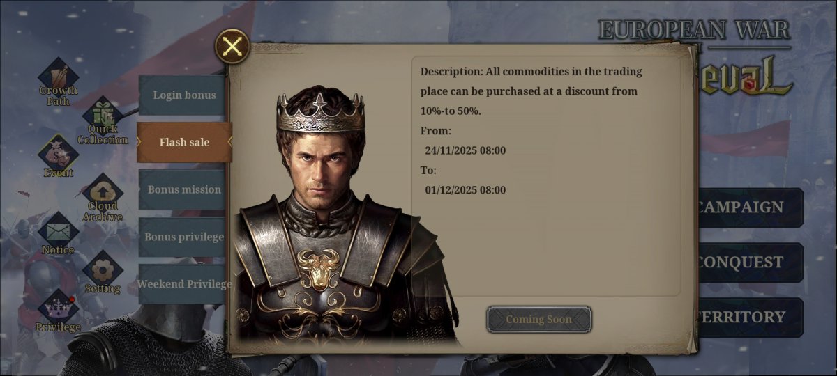 easytech_game's tweet image. Black Friday is coming! 💪
From November 24th to December 1st, 2025, enjoy special Flash Sale event on Great Conqueror 2: Shogun and European War 7: Medieval!  
Head to the in-game shop and pick up your favorite items at better-than-usual prices — perfect time to stock up! 🔥