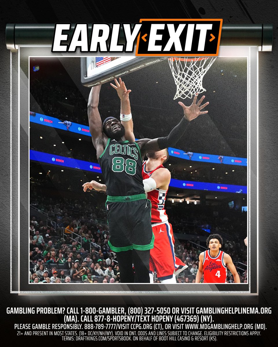 DK_Assist's tweet image. Neemias Queta did not return to tonight&apos;s game  — #EarlyExit is in effect.            

All qualifying bets will be honored, and withdrawable cash credits will be distributed within 24 hours.             

Details 🔗 dkng.co/EarlyExit