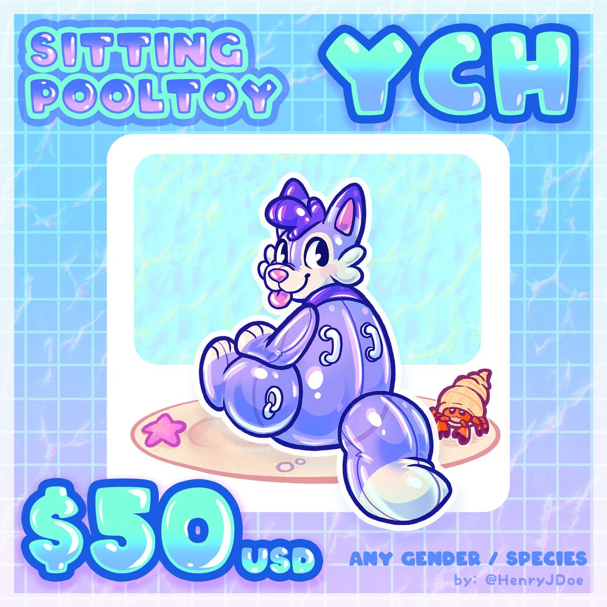 HenryJDoe's tweet image. 🌊 Sitting Pooltoy YCH 🌊
🌊Any gender/species (complex characters will be simplified)
🏖️PM if interested uvu