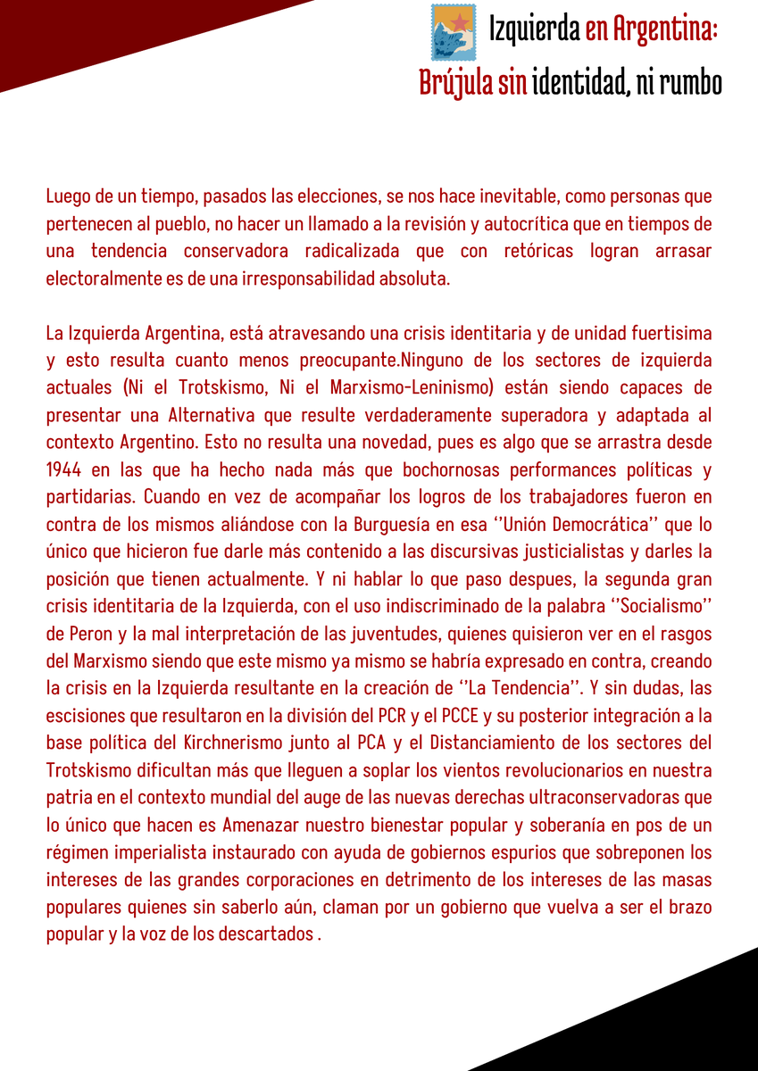 LaLuminaria_'s tweet photo. ☆| Primer escrito de nuestro espacio. Esperemos les guste y aceptamos sus críticas constructivas para seguir tendiendo puentes entre Juventud y Contracultura ❤️ https://t.co/FW0hkjHKpF
