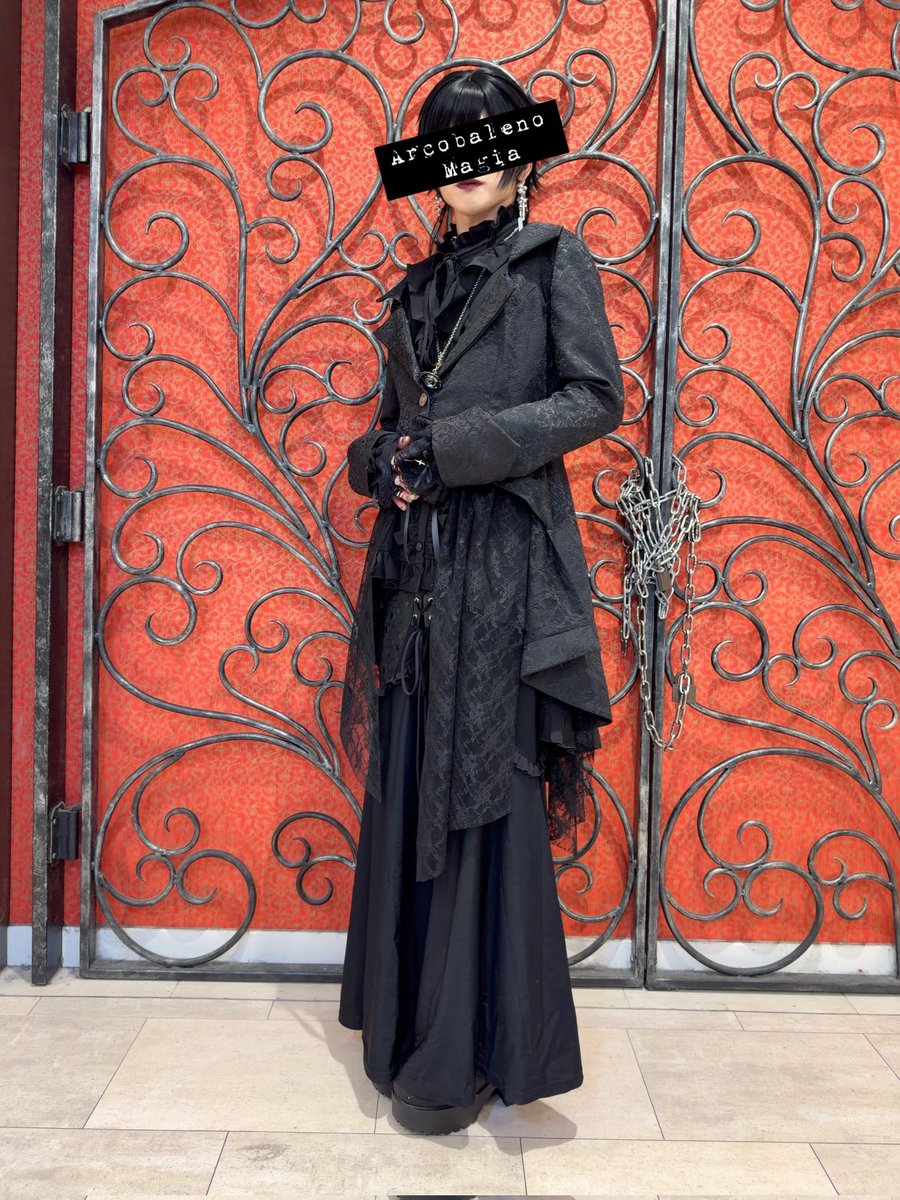 h.naoto フリルベロアジャケット ゴスロリ y2k ダークコア ブラック h