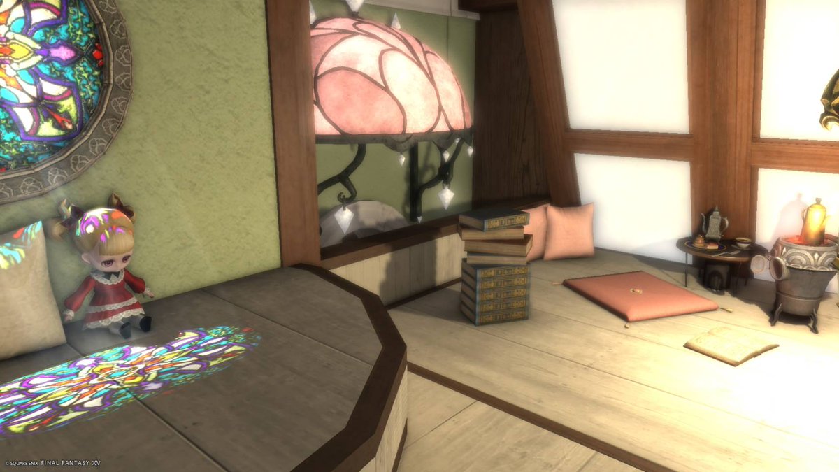 ビフォーアフター💡
調度品を飾っていって、いったん完成！わぁーい✨めっちゃ素敵なお部屋が出来て、すごく嬉しい😆❣️

設置数は全部合わせて90、内装費は180万ギルほど。

きゃぷさん<a href="/ff14_kyapu/">❖きゃぷ🧰🐈（FF14のはうじんぐ動画あげてる自作個人Vの人）</a>の動画を参考にして作成しました☺ありがとうございました！

#FF14ハウジング 
#FF14housing
#FF14