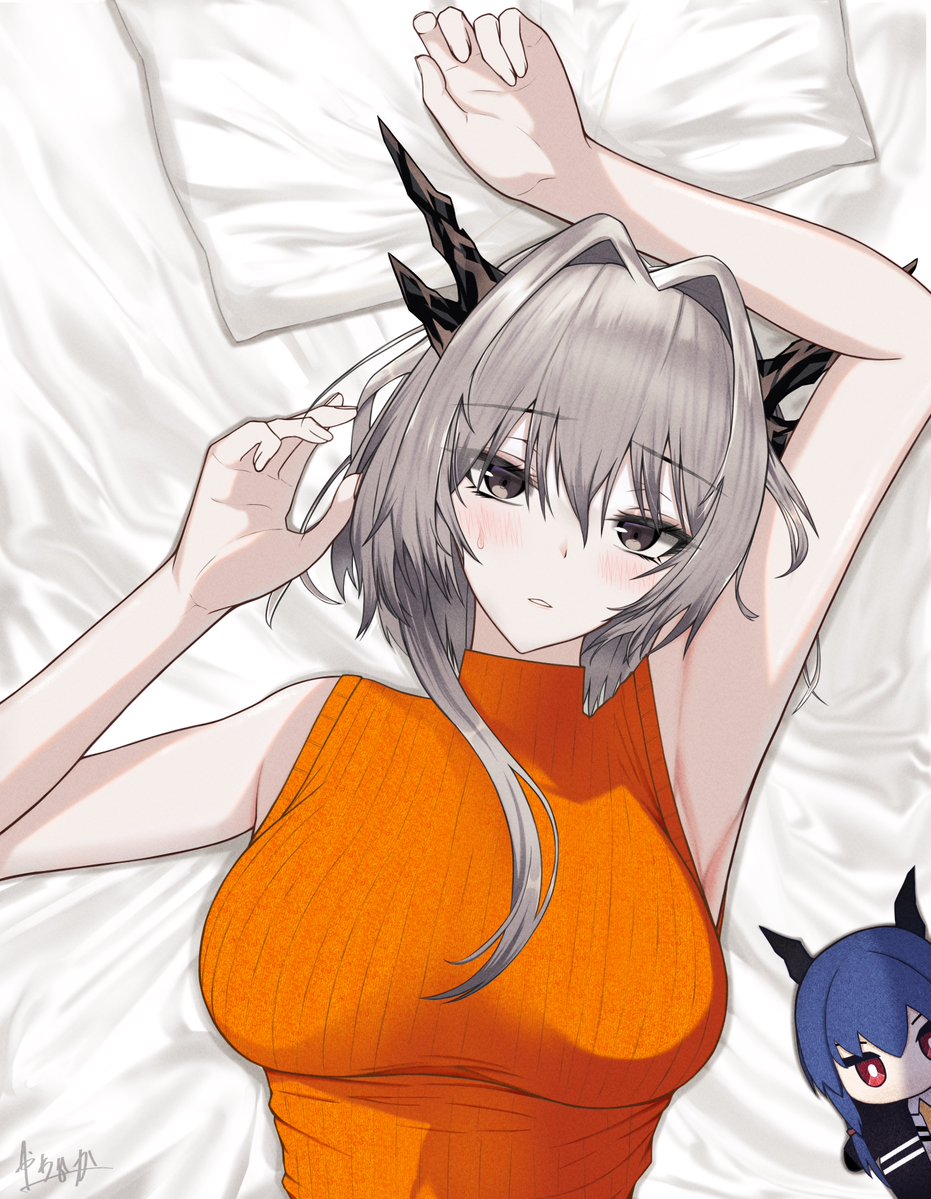 soft_oneechan's tweet image. タルラ 
MVのインナー想像してみた
#アークナイツ #ArknightsFanArt