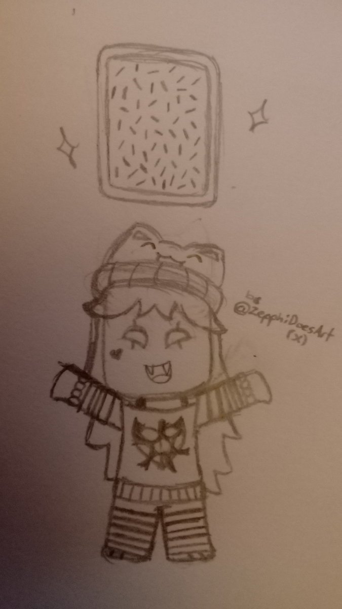 ZepphiDoesArt's tweet image. Ok I just really liked this giant pop tart thing she has I just had to :D

(fanart for @CompProtocol )