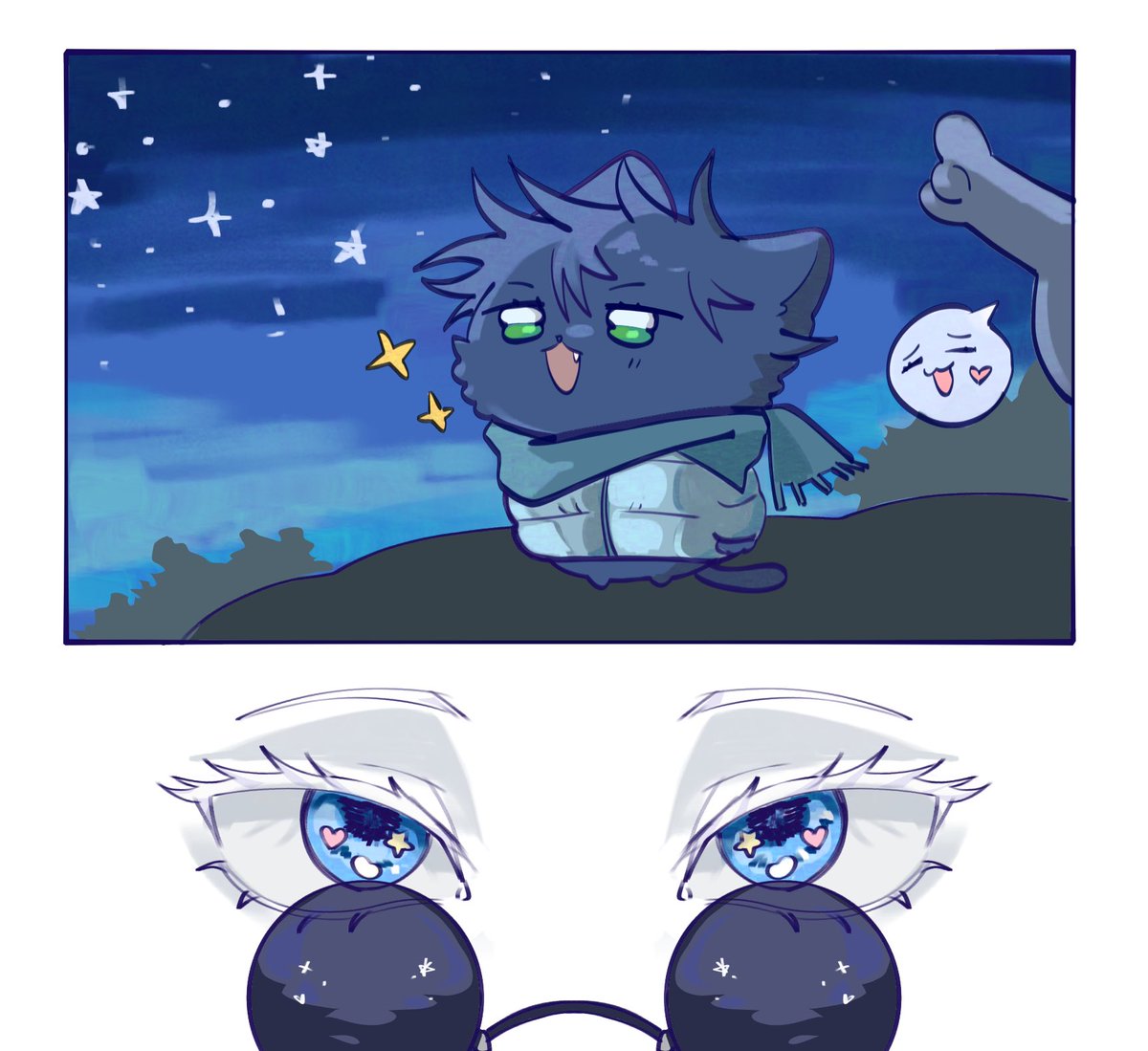 I’m late 
Megumi from Gojo’s POV is the cutest