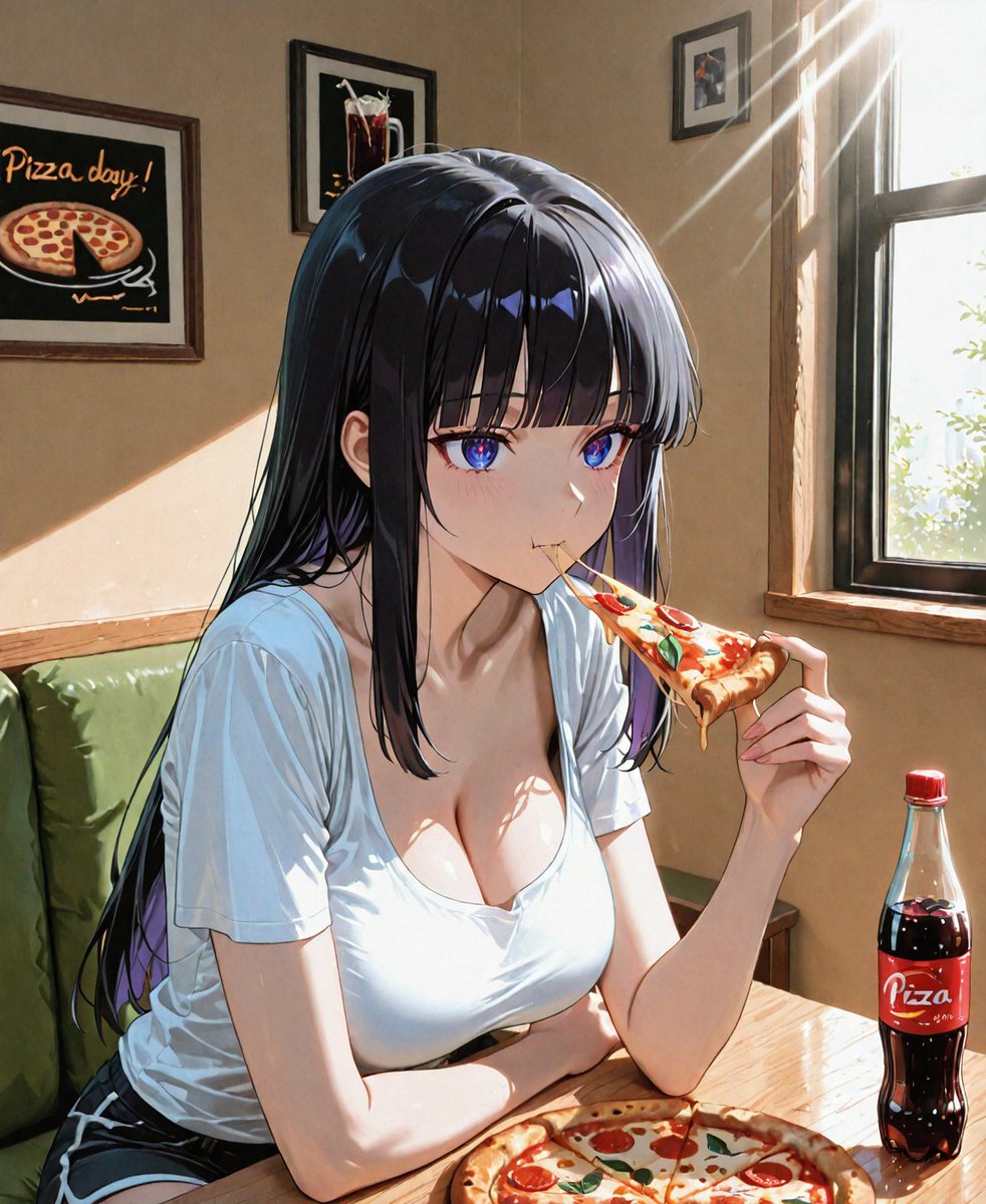 j0rd0n's tweet image. A quiet slice in the corner booth.