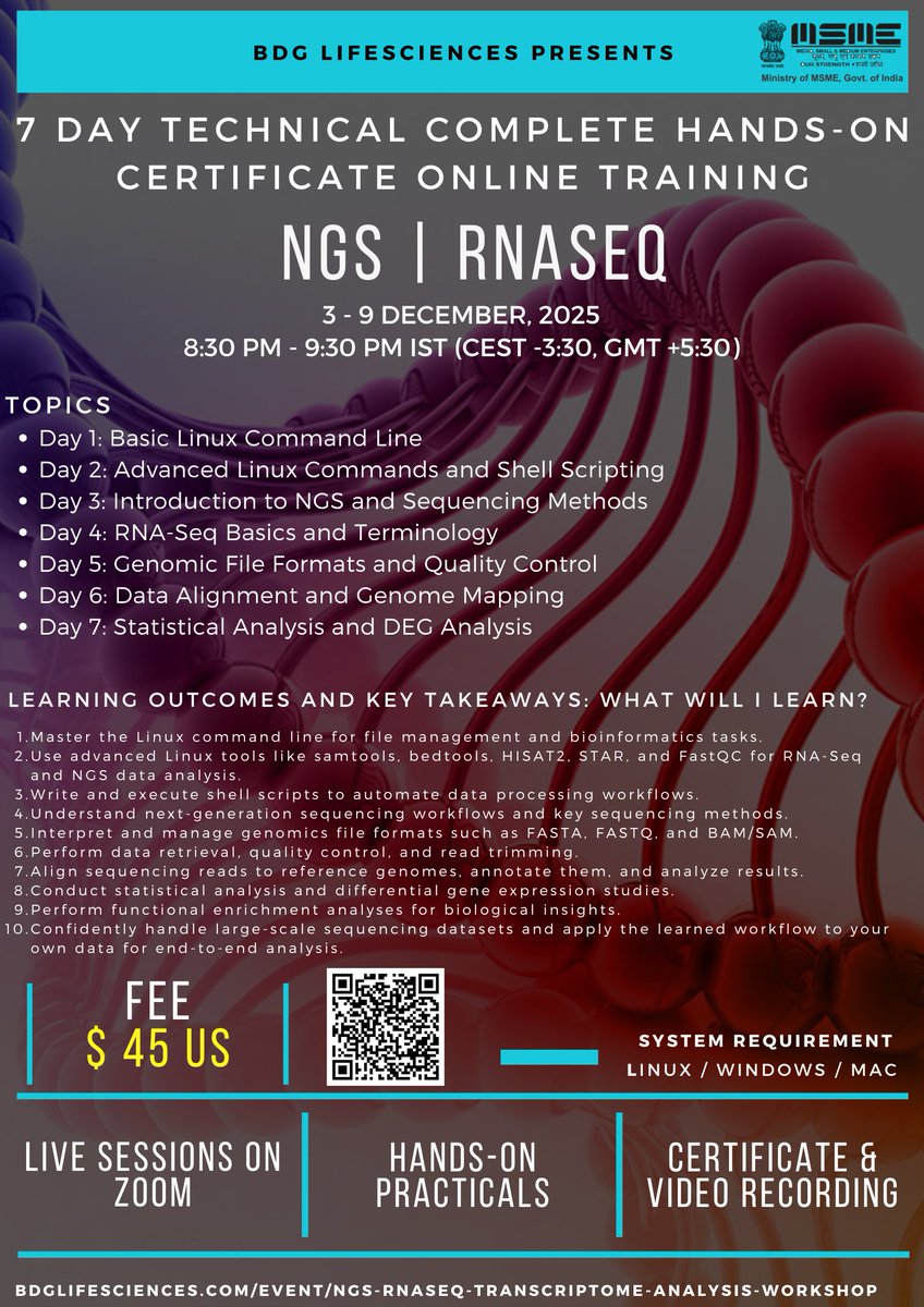 biodiscovery's tweet image. The next #NGS &amp;amp; #RNASeq Transcriptome Analysis workshop is here. Researchers who’ve been waiting for a serious, data-driven program finally have their space. bdglifesciences.com/event/ngs-rnas…
#Transcriptomics #Genomics #NGSData #LifeSciences #ResearchTraining #GlobalScience #Biotechnology